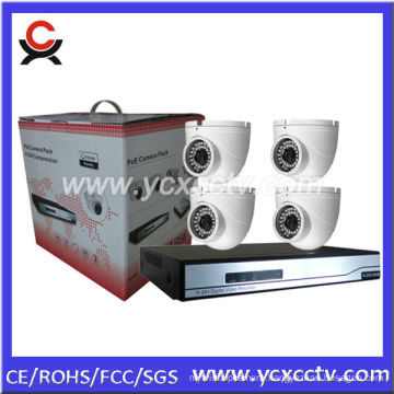 1.3 megapixel network Cameras NVR Kits with POE